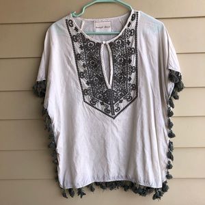 Beautiful Stories tassel embroidered top
